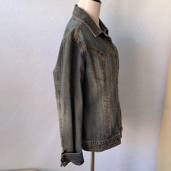 Stud Embellished Jean Jacket F.L. Jeans - Picture 5 of 12